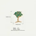 Colgante de cobre en forma de árbol con diamantes verdes 12x10mm detalles para joyas DIY - Tree of Life