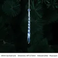 Iridescent blue spiral acrylic icicle Christmas tree ornament hanging decoration for festive decor - Conch Style Ice Cone / 140mm (50 Pieces/Pack) / Iridescent Coating