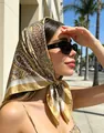 Vintage Seidenschal mit Paisleymuster 70cm quadratisches Kopftuch als modisches Bandana - Stil 14