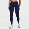 Dettaglio di leggings yoga blu scuro senza cuciture a vita alta - XS / Pantaloni e gonne / Blu navy