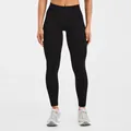Leggings da yoga neri senza cuciture a vita alta con controllo della pancia effetto push-up. - Nero