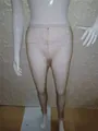 Detalle de los sexys leggings de malla dorada con pedrería para actuaciones. - Talla única / Parte Inferior Extra Larga / Dorado