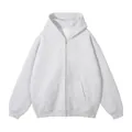 Sudadera premium de 420g con cremallera y capucha para hombre en gris jaspeado - 2XL / Tops / Gris Jaspeado