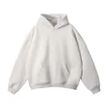 Minimalist heavyweight 420g off-white cotton hoodie variant - S / Tops / Mottled Grey