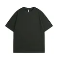 Heavyweight 300g combed cotton t-shirt in dark charcoal grey loose fit - Dark Green