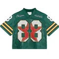 Maillot de football américain vert en mesh à manches courtes avec imprimé numéro 88 - S / Vert N°88 Imprimé Haut et Bas (Style Personnalisé 6)