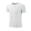 Camiseta blanca de manga corta para hombre secado rápido estilo deportivo transpirable - S / Tops / Blanco