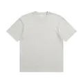 Hoogwaardig zwaargewicht puur katoenen T-shirt met korte mouwen in grijs gemêleerd - S / Tops / Sneeuwgrijs (Binnenlandse Maat)