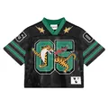 Men's black mesh basketball jersey with green trim and tiger print design - S / Tiger No.95 Printed Top And Bottom (Custom Style 4)