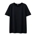 T-shirt noir haut de gamme en coton Sorona 230g pour hommes avec coupe classique - S / Hauts / Noir