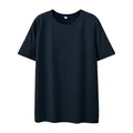 T-shirt à manches courtes Sorona de 230 g pour hommes avec col rond en couleur bleu marine - S / Hauts / Bleu marine