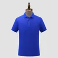 Classic royal blue men's pique cotton polo shirt with breathable short sleeves - Royal Blue