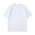 Camiseta premium de algodón blanco de 180g para niños con cuello redondo y mangas - 110 / Tops / Blanco