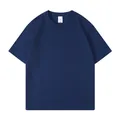 Camiseta infantil 180g azul marino 100% algodón con cuello redondo y manga corta - 110 / Tops / Azul marino