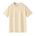 Premium women's light yellow Sorona cotton short sleeve T-shirt, quick-dry summer top - S / Tops / Apricot