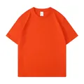Bright orange children's short sleeve cotton T-shirt in class A quality - 110 / Tops / Orange