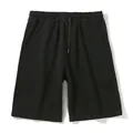Men's black lightweight athletic shorts with drawstring waist for summer - M / Bottoms / Black