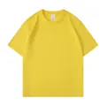 Bright yellow premium cotton short-sleeved t-shirt for kids, classic crew neck design - 110 / Tops / Lemon Yellow