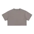 Kurzes Damen-T-Shirt aus 210g Baumwolle in Taupe, minimalistischer lockerer Stil - M / Oberteile / Khaki