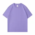 Hochwertiges lilafarbenes Kinder T-Shirt aus reiner Baumwolle im amerikanischen Stil - 110 / Oberteile / Violett