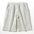 Men's heather grey athletic shorts with elastic drawstring waist for summer - M / Bottoms / Mottled Grey