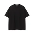 Heavyweight black short-sleeved T-shirt with quick-dry fabric in a minimalist flat lay - S / Tops / Black