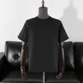 Camiseta negra clásica de 180g para hombre con estilo retro americano para uso diario casual - S / Tops / Negro