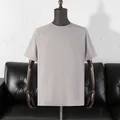 Camiseta vintage gris de 180g para hombre con diseño de manga ranglán de estilo retro - S / Tops / Gris claro