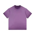 Classic washed purple cotton short-sleeve T-shirt with vintage American style fit - Gradient Purple