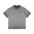 High-quality men's vintage washed grey cotton t-shirt with a relaxed short sleeve fit - Gradient Grey