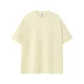 Heavyweight 300g cream men's short sleeve T-shirt with premium quick-dry fabric - Apricot