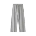 High-quality casual grey straight-leg sweatpants with drawstring elastic waist for men - S / Bottoms / Marl Grey