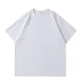 T-shirt bianca a maniche corte oversize di alta qualità con spalle scese alla moda - Taglia S / Top / Bianco