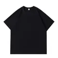 T-shirt nera a maniche corte da uomo con taglio oversize e comodo girocollo classico. - Taglia S / Top / Nero