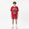 Custom red basketball jersey set with breathable mesh fabric and V-neck for men - S / Top And Bottom / Red