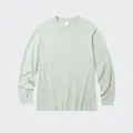 Hochwertiges Herren-Langarmshirt aus 230g reiner Baumwolle in hellem Mintgrün - M / Oberteile / Hellgrün