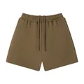 Summer men's casual athletic shorts in olive brown featuring an elastic drawstring waist - S / Bottoms / Olive Brown