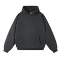 Heavyweight 380g charcoal black oversized hoodie with drop shoulder and kangaroo pocket - Dark Gray