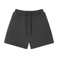 Pantaloncini sportivi grigio scuro da uomo con coulisse e vita elastica - Grigio scuro