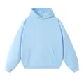 Zware 380g oversized herenhoodie in lichtblauw met verlaagde schouders - S / Tops / Ijsblauw