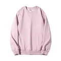 Felpa girocollo rosa da 420 g, vestibilità oversize confortevole per un look casual alla moda. - Taglia S / Top / viola taro