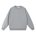 Premium grey crewneck sweatshirt for men featuring a relaxed fit and soft cotton fabric texture - S / Tops / Heather Gray (380G)