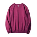 Felpa fucsia girocollo da 420g in stile oversize per uomo - Taglia S / Top / Viola Magenta