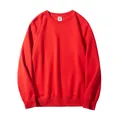 Felpa girocollo rossa vivace in cotone pesante 420g con comoda vestibilità oversize - Taglia S / Top / Rosso