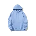 Sweat à capuche bleu clair épais de qualité supérieure avec poche kangourou - Bleu ciel