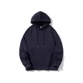 Hoodie bleu marine épais et surdimensionné pour homme avec une grande poche kangourou - Bleu marine