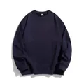 Felpa girocollo da uomo blu navy pesante, stile American High Street, alta qualità - Taglia S / Top / Blu navy