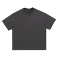 T-shirt homme oversize en coton épais gris anthracite avec coutures d'épaules tombantes. - M / Hauts / Gris foncé