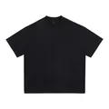 T-shirt noir premium 380g en pur coton, coupe oversize avec col rond et style décontracté - M / Hauts / Noir