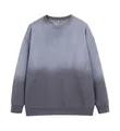 Sudadera gris de cuello redondo con degradado lavado de estilo extragrande unisex - S / Tops / Gris Degradado